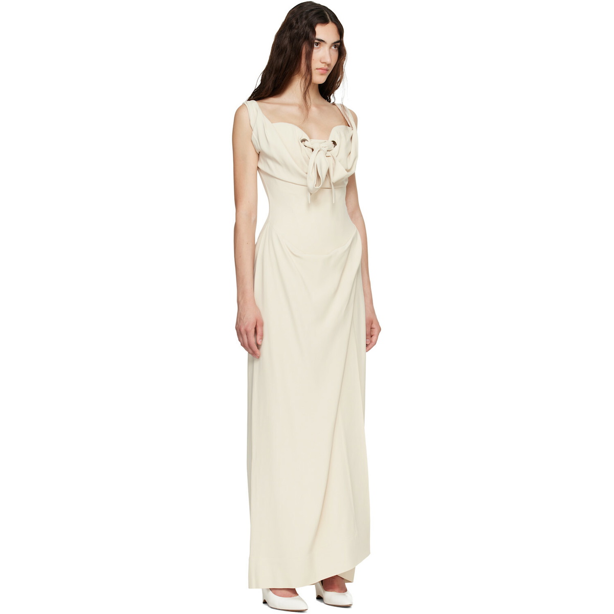 Vivienne Westwood Beige Iwona Corset Maxi Dress