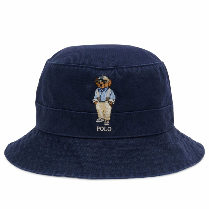 Photo: Polo Ralph Lauren Men's Bear Bucket Hat in Newport Navy