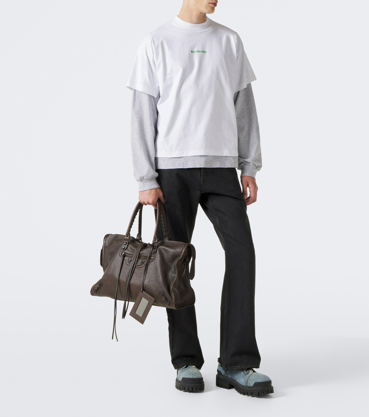 Balenciaga Le City Large leather tote bag