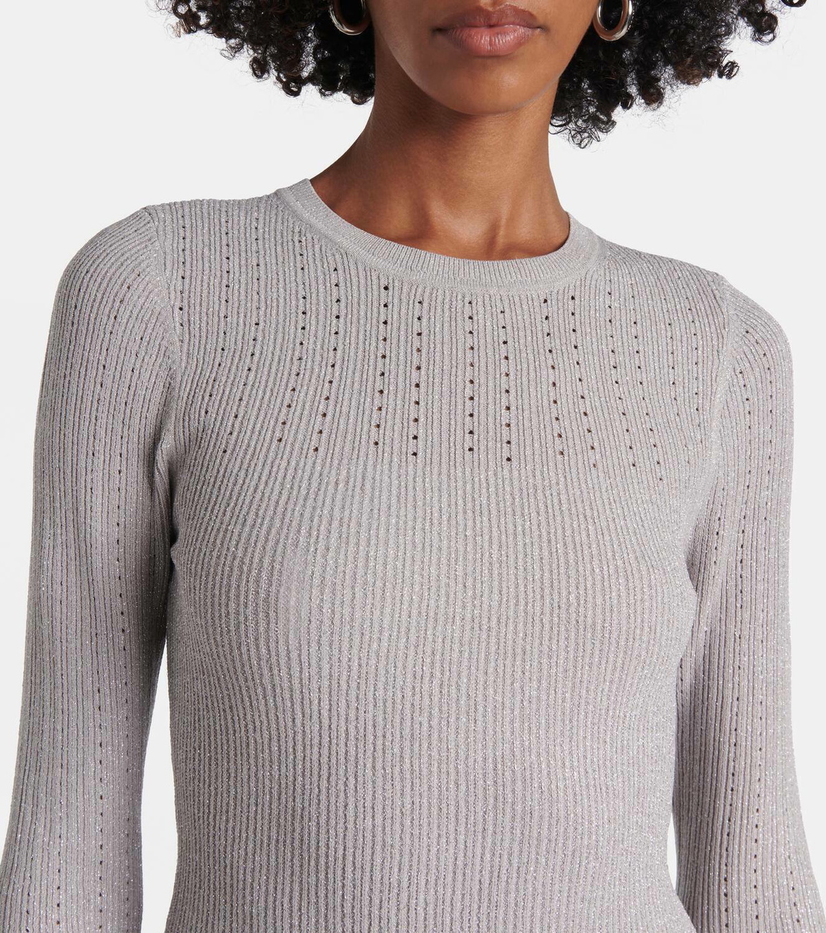 long crochet knit dress Marianne Ivory Knitted Maxi Dress main image 0