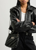 Balenciaga Crush XS Quilted Leather Tote - Black - One Size