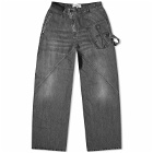 JW Anderson Men's Twisted Workwear Jean in Grey