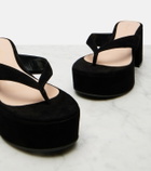 Gianvito Rossi Suede platform thong sandals