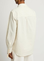 Stine Goya Striped Printed Cotton Shirt Cream