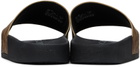 Coach 1941 Brown & Black Canvas Slides