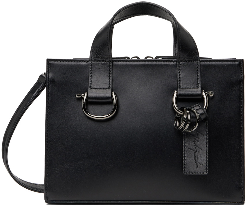 Yohji Yamamoto Black discord Leather Shoulder Bag Yohji Yamamoto