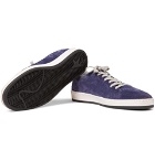 Golden Goose Deluxe Brand - Ball Star Distressed Suede and Leather Sneakers - Men - Navy