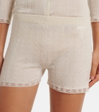 Gucci Lace-trimmed wool micro shorts