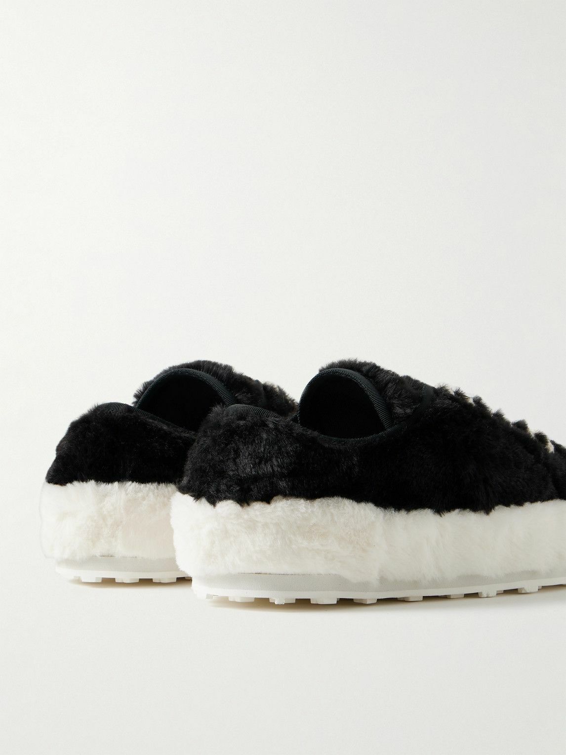 ■MARNI■ Fur Lining Mule Sneakers Black SNZW019202P504500N9 Marni - Faux Fur Sneakers - Black Marni
