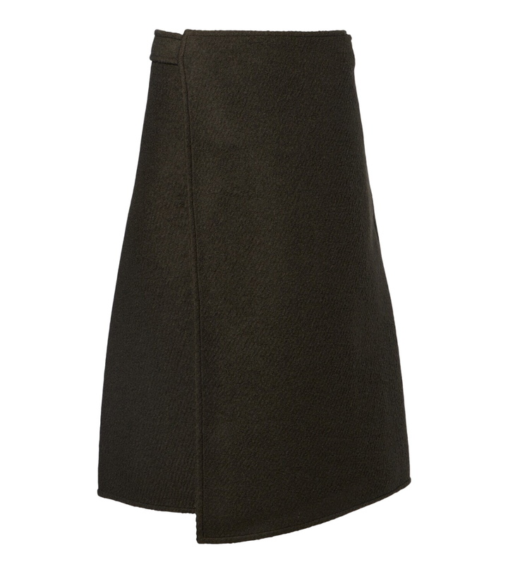 Photo: Proenza Schouler Bodhi wool-blend bouclé twill wrap skirt
