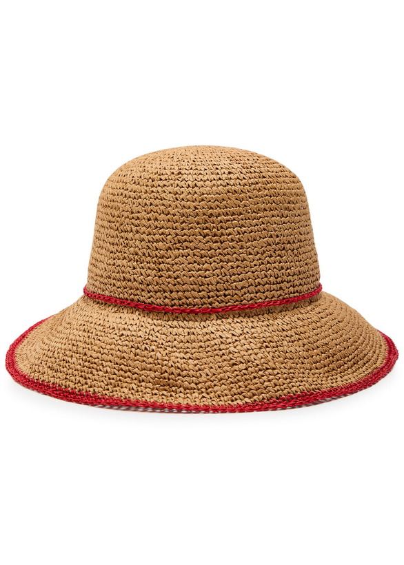 Photo: Damson Madder Logo-embroidered Straw sun hat - Natural - One Size