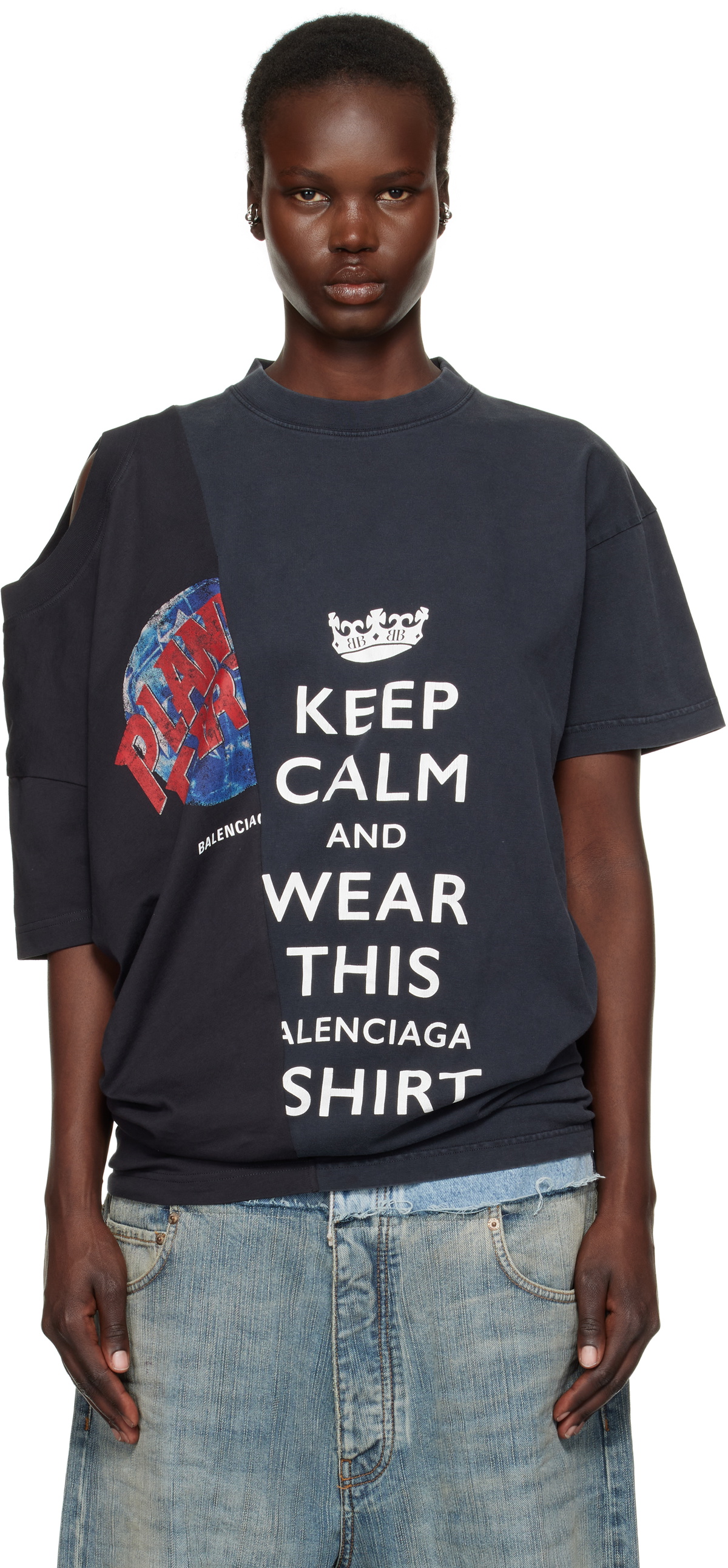 Balenciaga Black 50-50 T-shirt Balenciaga