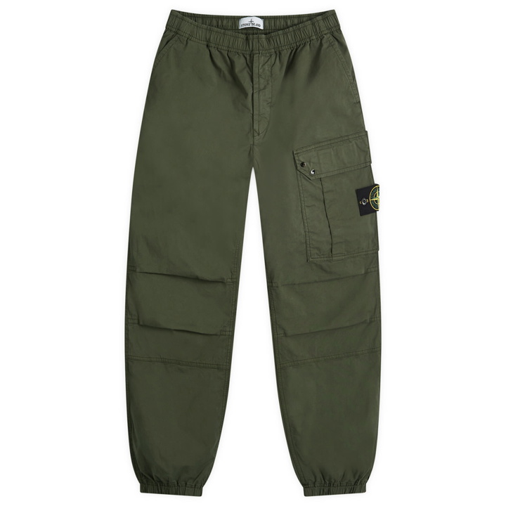Photo: Stone Island Men's Twill Stretch-TC Loose Cargo Pants in Musk