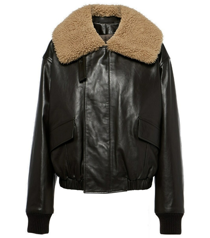 Photo: Lemaire Shearling and leather bomber jacket