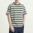 FrizmWORKS Men's Horizon Stripe T-Shirt in Dark Green