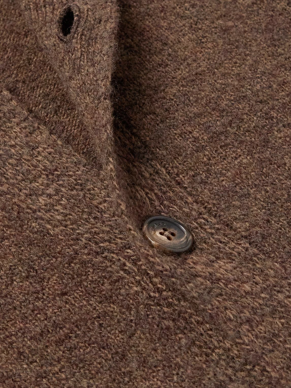 Incotex - Zanone Brushed Virgin Wool-Blend Cardigan - Brown