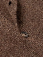 Incotex - Zanone Brushed Virgin Wool-Blend Cardigan - Brown