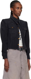 WILLY CHAVARRIA Black Denim Chavela L/S Shirt