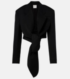Calvin Klein Collection Petunia striped cropped jacket