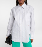 Victoria Beckham - Cotton poplin oversized striped shirt