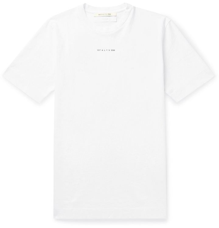 Photo: 1017 ALYX 9SM - Logo-Print Cotton-Jersey T-Shirt - White