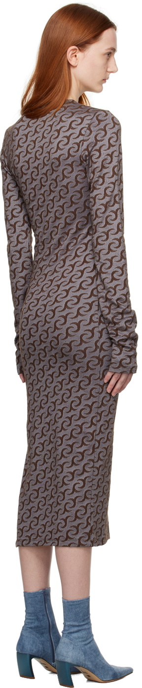 Jade Cropper Brown Pierced Midi Dress
