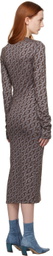 Jade Cropper Brown Pierced Midi Dress
