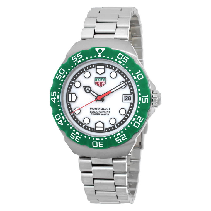 Photo: Tag Heuer Formula 1 Solargraph White Dial Mens Watch WBY111E.BA0042