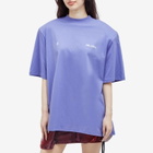 The Attico Women's Kilie Oversized Logo T-Shirt in Violet
