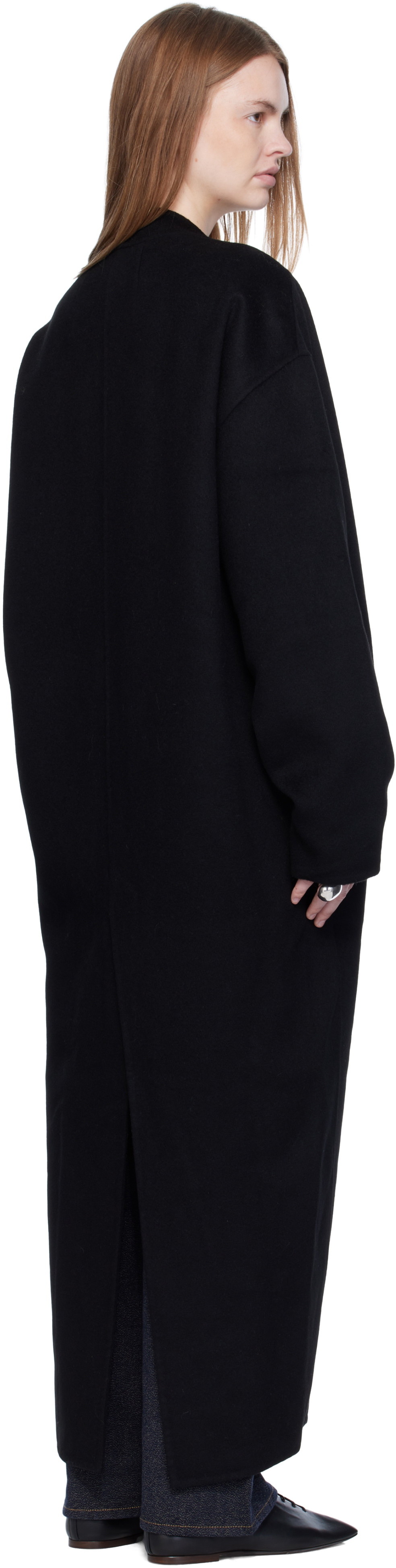 Arch The Black Cashmere High-Neck Slim Coat