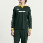 Umbro Men's Taped Long Sleeve Jersey in Pine Grove/Hot Spot/Pelican