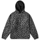 Edwin Men's Daimon Hooded Jacket Lined in Black/White Leopard