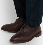 Tricker's - Fulton Olivvia Pebble-Grain Leather Longwing Brogues - Brown