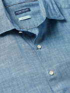 Peter Millar - Selvedge Cotton-Chambray Shirt - Blue
