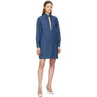 Valentino Blue Denim VGold Dress