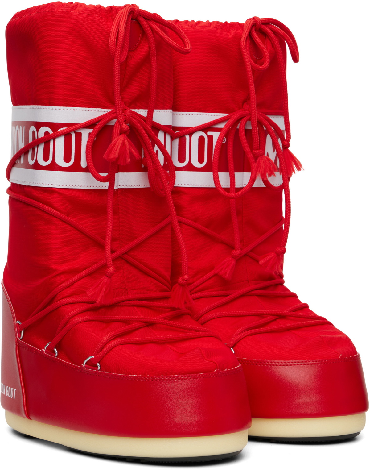 Moon Boot Red Icon Nylon Boots