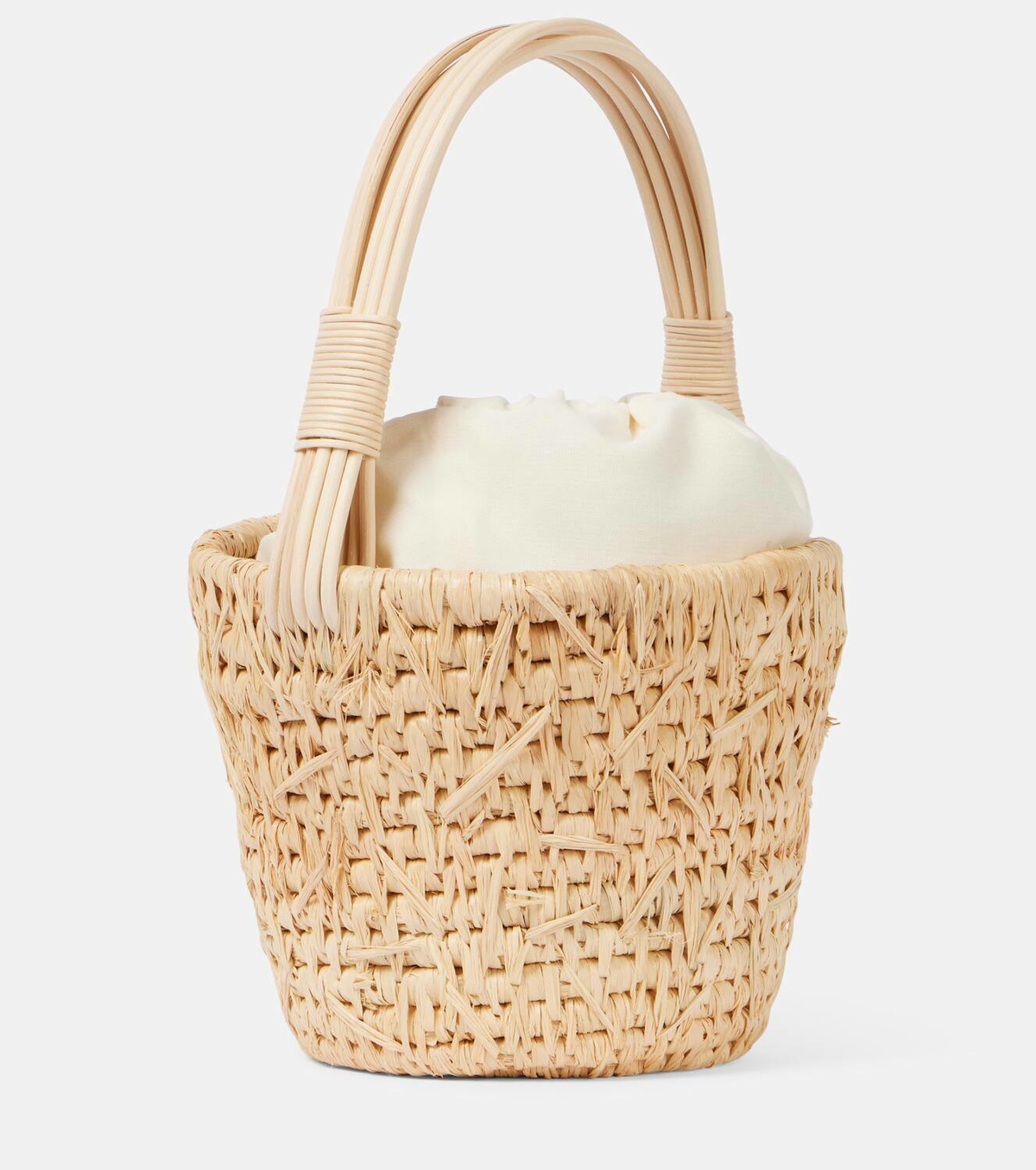 Ruslan Baginskiy Hay rattan-trimmed straw basket bag