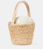 Ruslan Baginskiy Hay rattan-trimmed straw basket bag