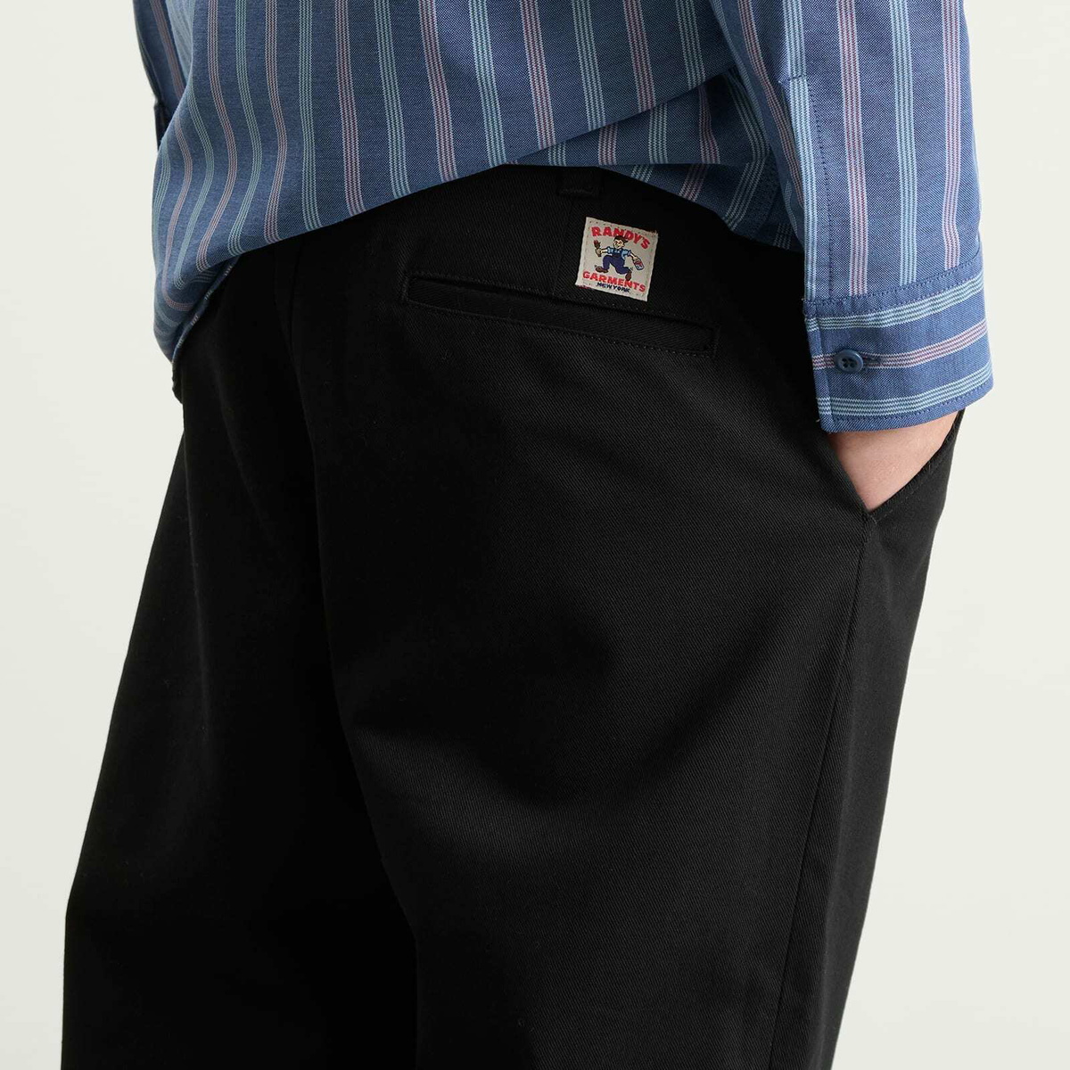 Randy's Garments Men's Randy’s Garments  Gusseted Work Pants in Black Super Twill