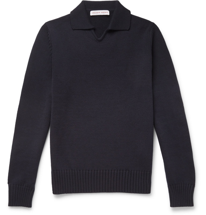 Photo: Orlebar Brown - Hedley Slim-Fit Merino Wool Sweater - Blue