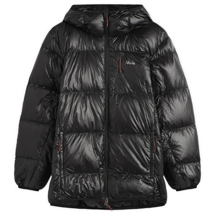 Photo: NANGA Men's Mountain Lodge Down Hooded Jacket in Black