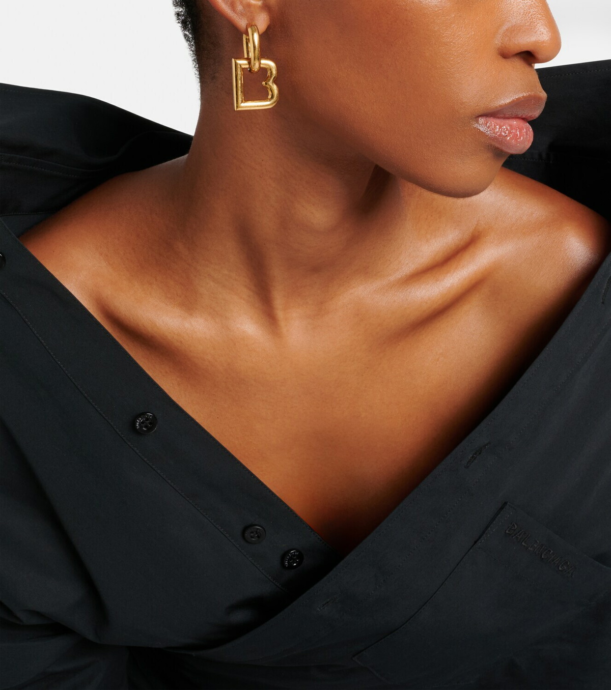 Balenciaga Eisa B hoop earrings