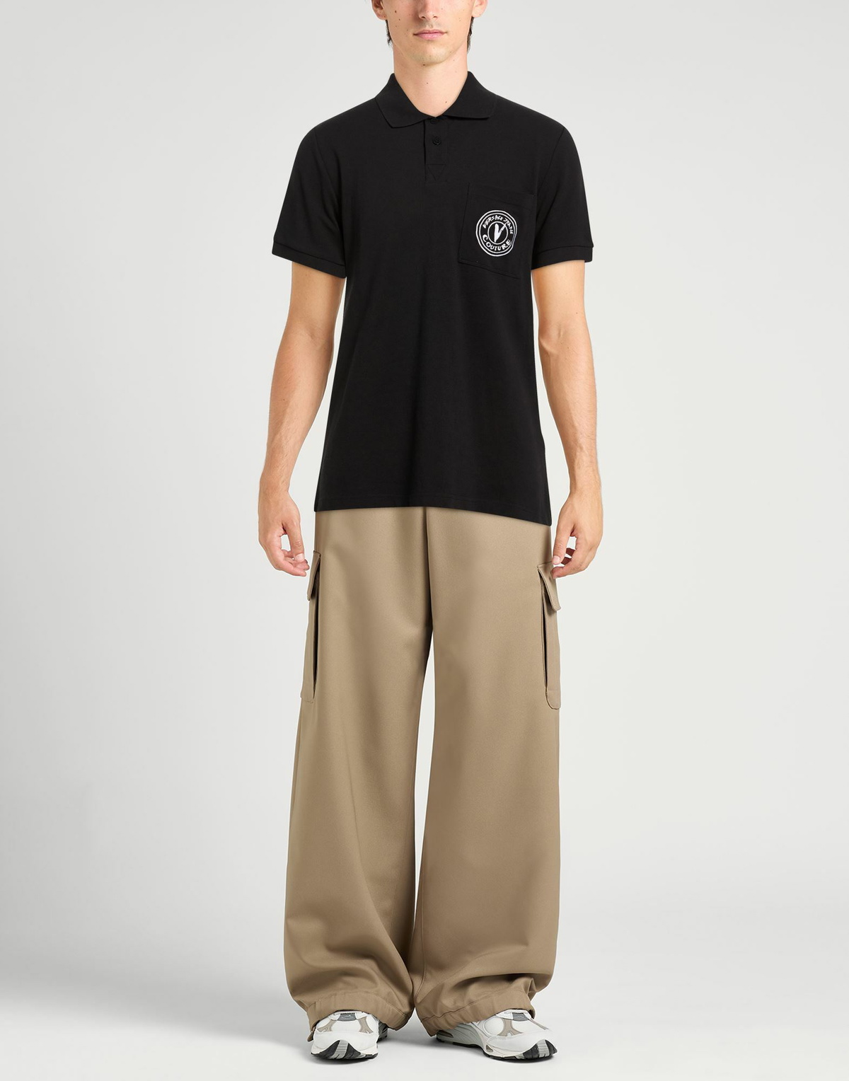Versace Jeans Couture Mens Polo shirt in Black