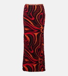 Pucci Occhi smocked maxi skirt