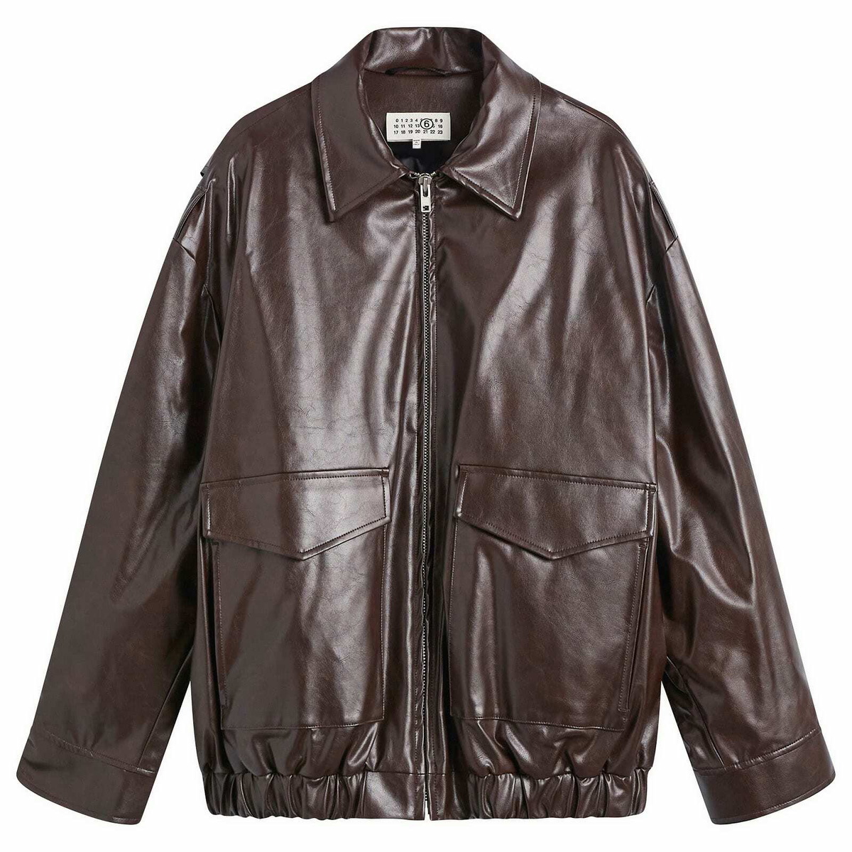 MM6 Maison Margiela Men's Nylon Harrington Jacket in Black MM6