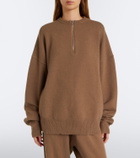 Extreme Cashmere N°496 Like cashmere-blend half-zip sweater