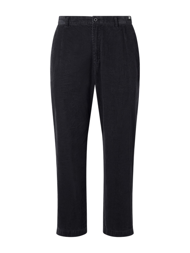 Photo: Neighborhood - Straight-Leg Cotton-Blend Corduroy Trousers - Black