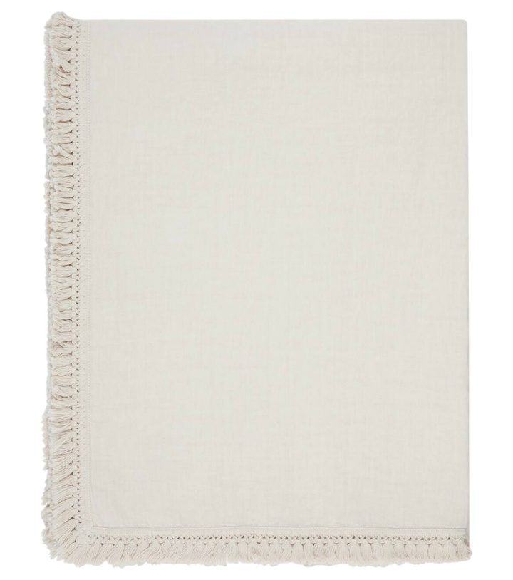 Photo: Once Milano Large fringed linen tablecloth