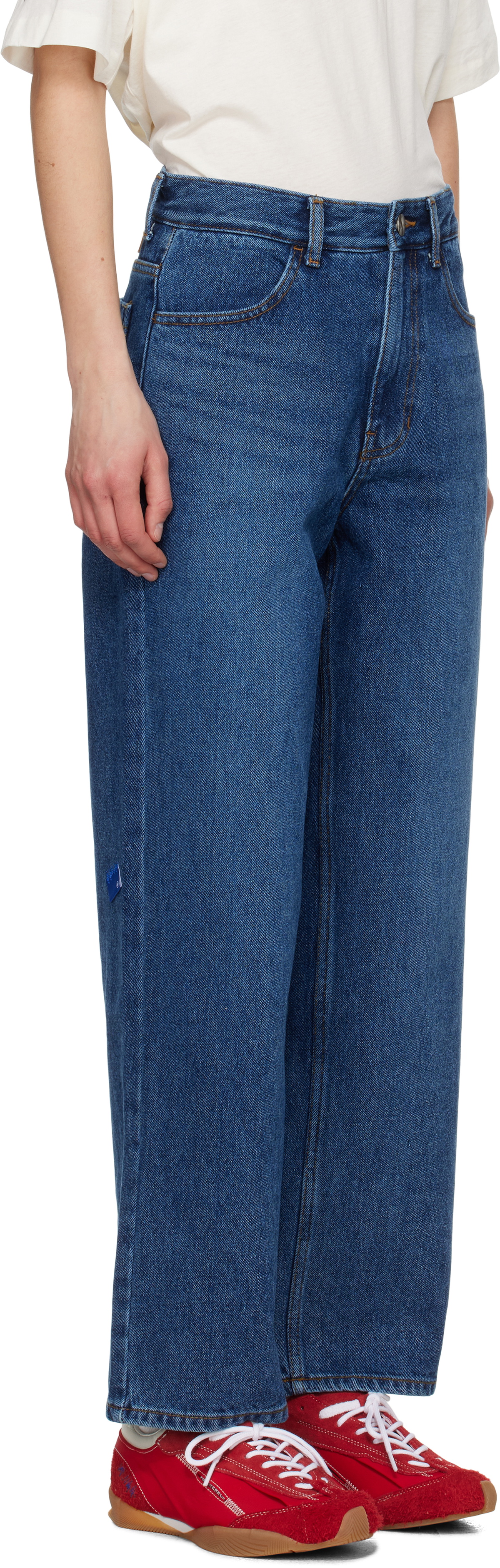 ADER error Navy Faded Jeans