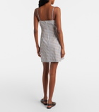 Veronica Beard Gingham cotton seersucker minidress